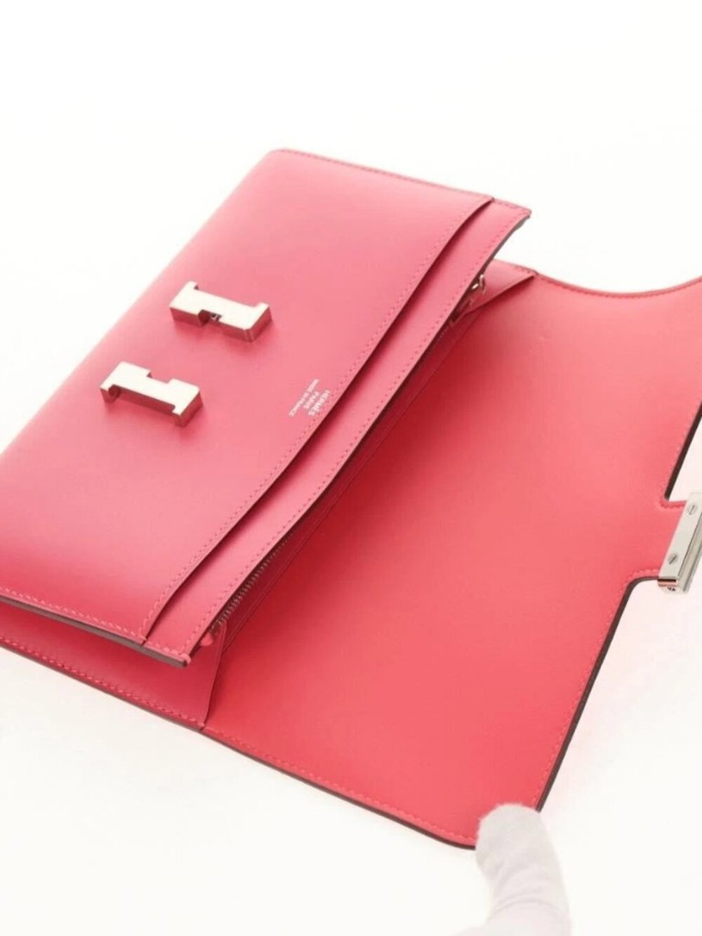 HERMES Constance Long Wallet Leather Pink Auth 141188SM - Picture 8 of 15